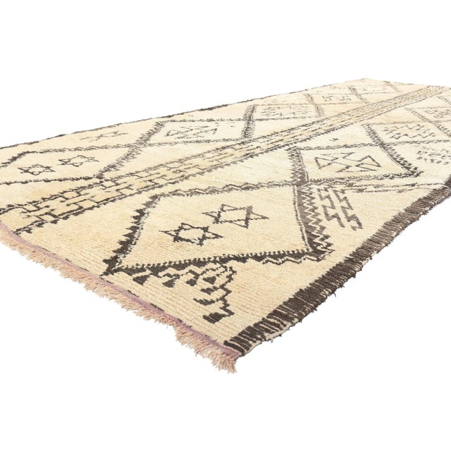Beige Vintage Berber Moroccan Rug - 05'07 x 14'05 For Sale - Image 8 of 10