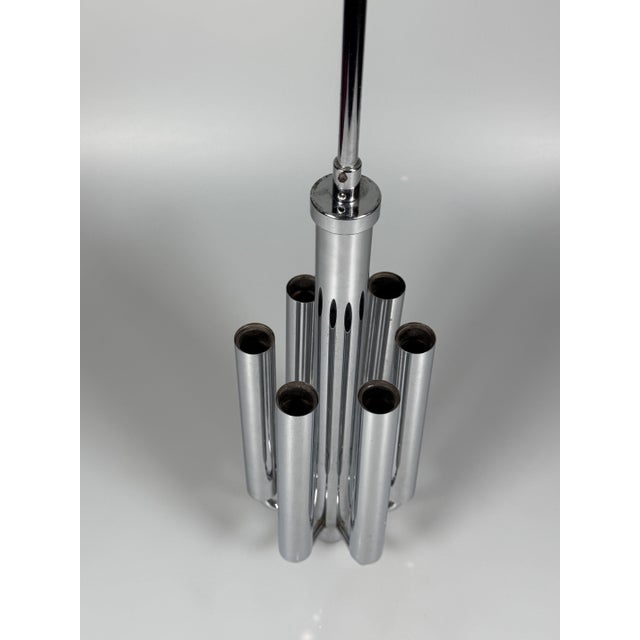 Chrome Plated Chandelier, 1970s For Sale - Image 15 of 18