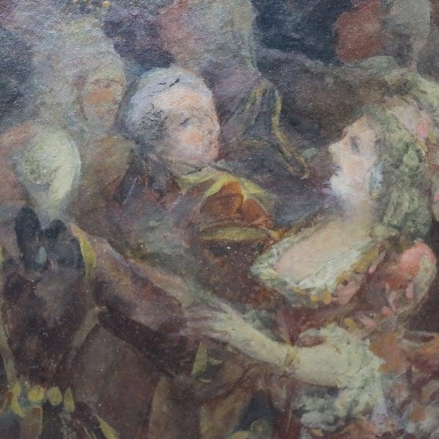 J. Nartos Narrer English Oil on Canvas Painting of a Royal Procession 19thC For Sale - Image 14 of 15