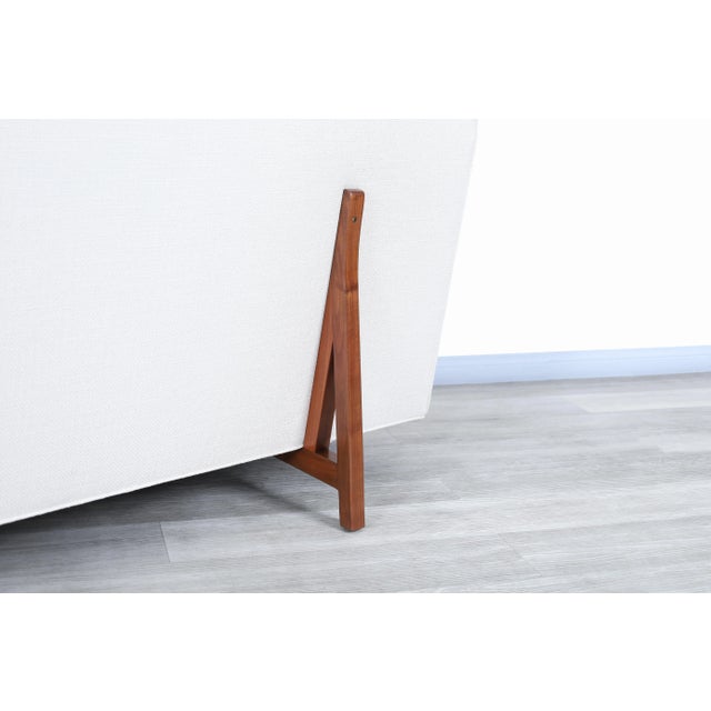 Vintage Walnut Sofa by Edward Wormley For Sale - Image 9 of 10