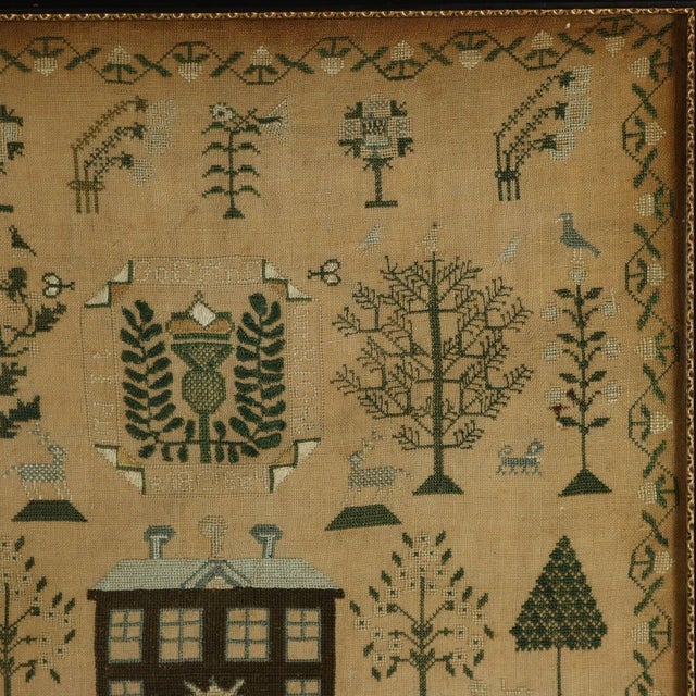 Victorian Antique Scottish Sampler, c.1840, by Helen Smith For Sale - Image 3 of 18