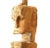 Folk Art 1950s Monumental Folk Wood Carved Scupture . Man and Cat.73 In. H. For Sale - Image 3 of 7