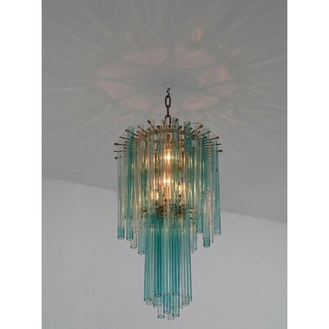 1960s Mid-Century Modern Murano Glass Cascade Chandelier from Venini, Italy, 1960s For Sale - Image 5 of 6