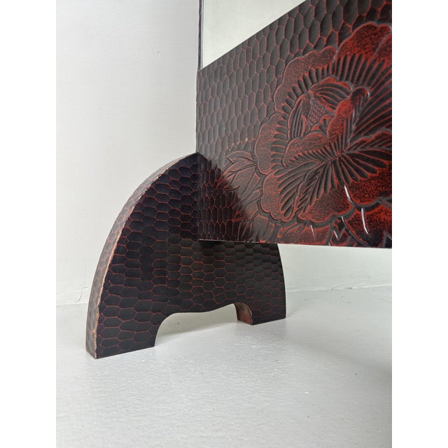 Vintage Kamakura-Bori Standing Mirror, Japan, 1960s | Chairish