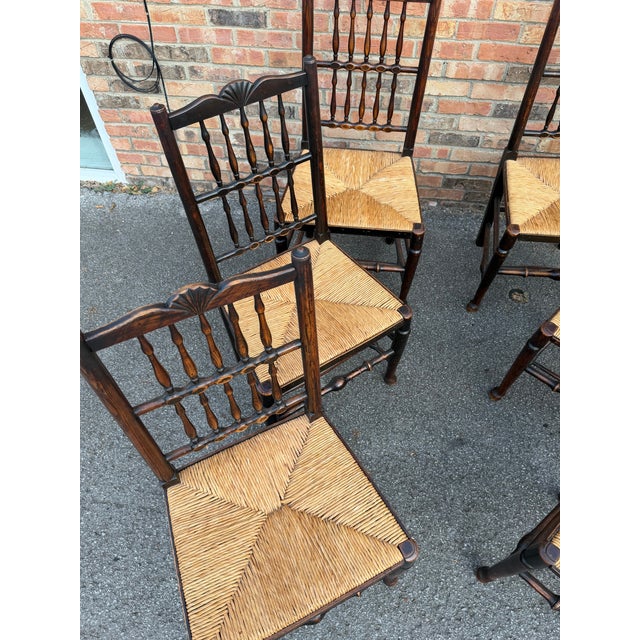 Antique English Spindle Back Chairs For Sale - Image 15 of 16