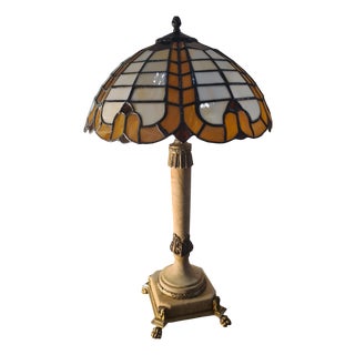 Empire-Style Bronze and Marble Table Lamp, 1890 For Sale
