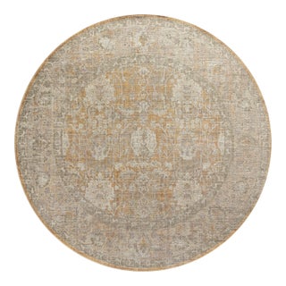 Chris Loves Julia x Loloi Rosemarie Gold / Sand 5'-0" x 5'-0" Round Area Rug For Sale