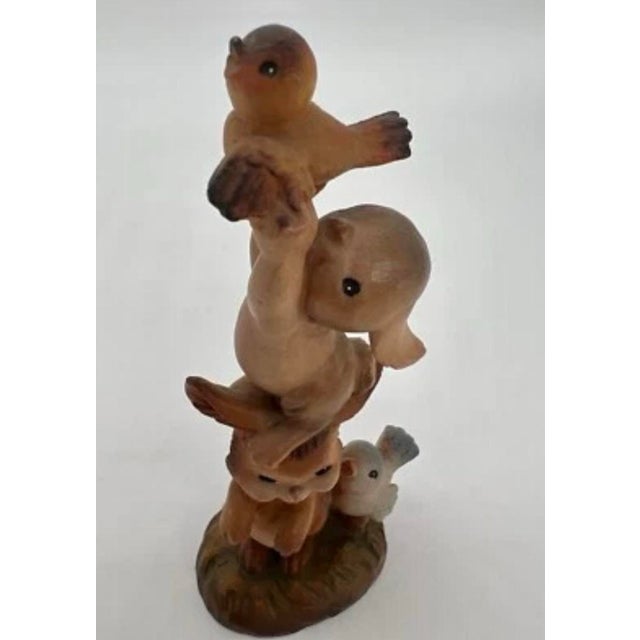 1950s Vintage Jerrandiz Wooden Carved Figurine "Helping Hands" For Sale - Image 5 of 11