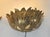 1980s Italian Gilt Metal Lotus Flower Wall Sconces, 1980s For Sale - Image 5 of 13