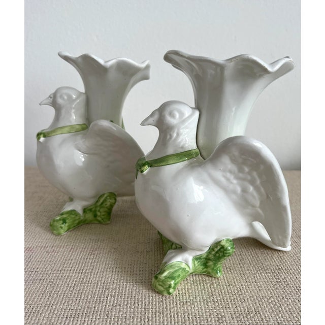 Vintage Blanc De Chine Bird Vases - a Pair For Sale In Miami - Image 6 of 12