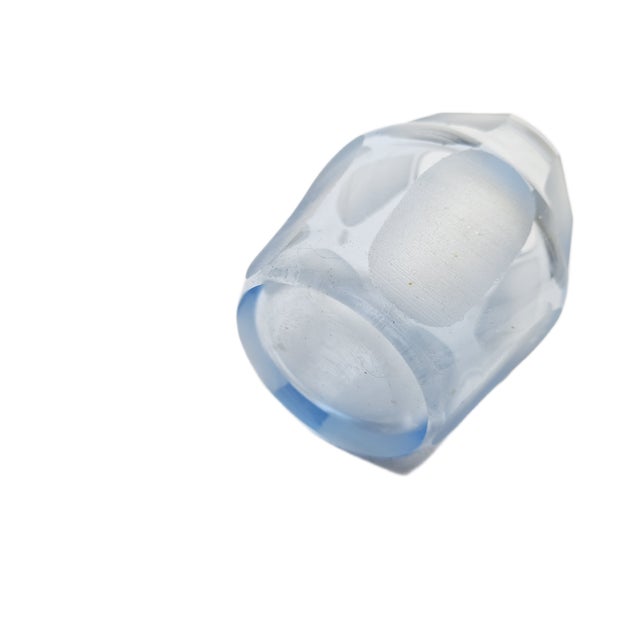 Blue Postmodern Crystal Vase, Poland, 1950s For Sale - Image 8 of 13