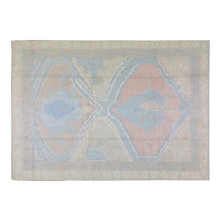 Oushak Hand Knotted Wool Rug, 8'5"x12" For Sale