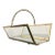 Vintage Brass & Glass Magazine Rack Holder For Sale