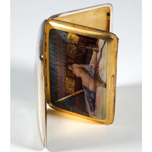 Art Nouveau Silver Cigarette Case, 1890s For Sale - Image 4 of 9