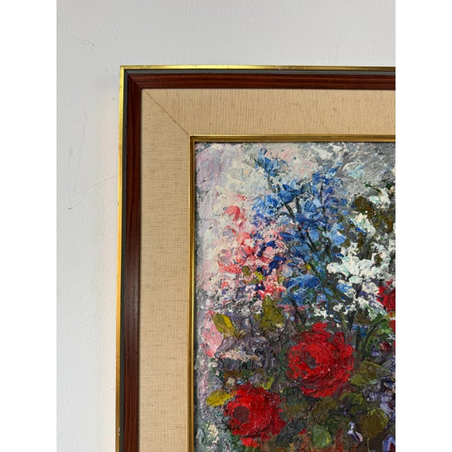 1960s Zaza Meuli (Italian–American, B. 1892) Heavy Oil Impasto Still Life Painting For Sale - Image 5 of 11