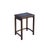 1980s Vintage Oriental Simple Geometric Apron Rectangular Brown Side Table For Sale - Image 5 of 7