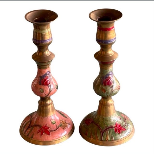 Antique Art Nouveau Candleholders, 1890s, Set of 2 For Sale - Image 5 of 9