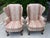 Textile Vintage Southwood Queen Anne Wingback Lounge Chairs With Carved Claw Feet – Pair For Sale - Image 7 of 10