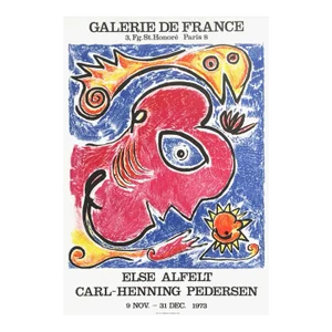 1973 Carl-Henning Pedersen Galerie De France Exhibition Lithograph Poster
