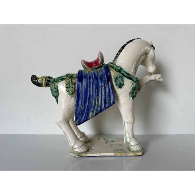 Asian Vintage Asian Tang Dynasty Style Ceramic Horse Figurine/ Sold For Sale - Image 3 of 12