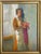 Impressionist Original Oil Painting Portrait of a Young Woman Holding a Teapot in Gold Frame For Sale - Image 3 of 5