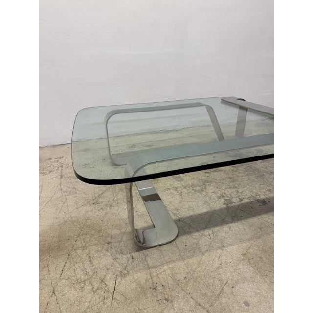 Garry Gutterman “Odessey” Polished Steel and Glass Coffee Table, 1974 For Sale - Image 9 of 12