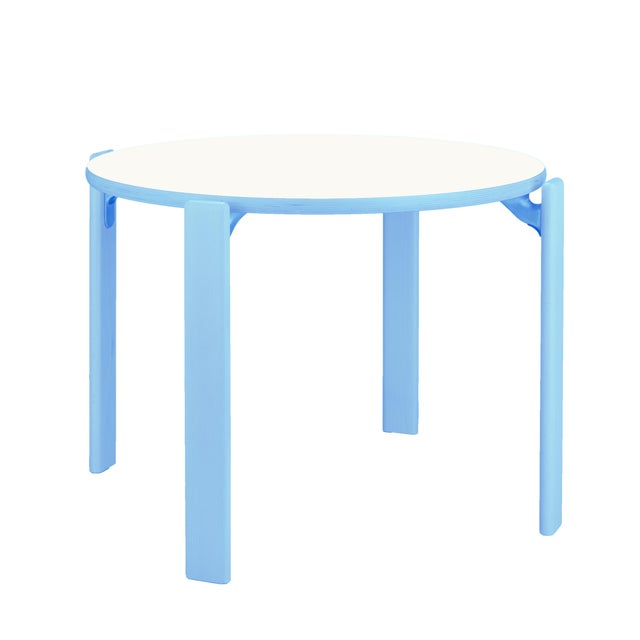 Mid-Century Modern Dietiker Rey Junior Dining Set by Bruno Rey in Blue - 5 Pieces For Sale - Image 3 of 7