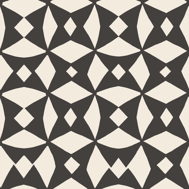 Sample - Geocache Wallpaper by Susan Hable in Off White / Black For Sale
