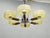 Art Deco Chrome and Walnut Chandelier, Czechoslovakia, 1930s For Sale - Image 3 of 16