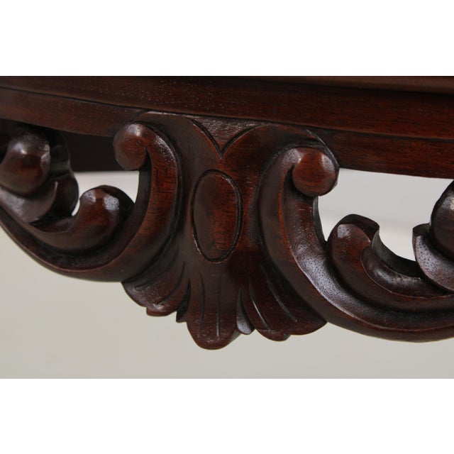 Baker Carved Mahogany Paw Foot Console Table For Sale - Image 9 of 13