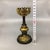 Chinoiserie Late 20th Century Pair of Gilt Bronze Lotus Candlesticks, Dragon Phoenix Relief Candle Holders, Chinoiserie Altar Decor For Sale - Image 3 of 9