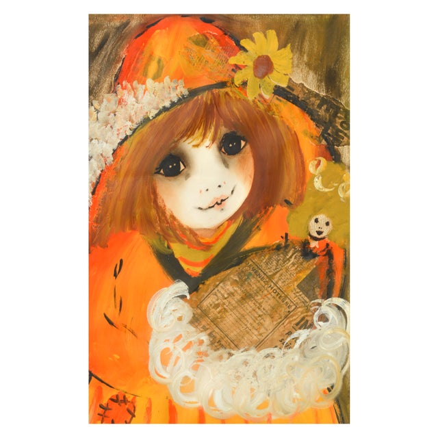 1960s Petite Fille De Fleur - Mid Century Parisian Flower Girl Figurative by Roger Etienne For Sale - Image 5 of 10