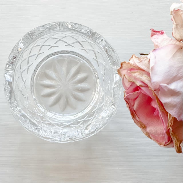 Bohemia Art Deco Style Vintage Crystal Trinket Dish or Sugar Bowl For Sale - Image 4 of 7