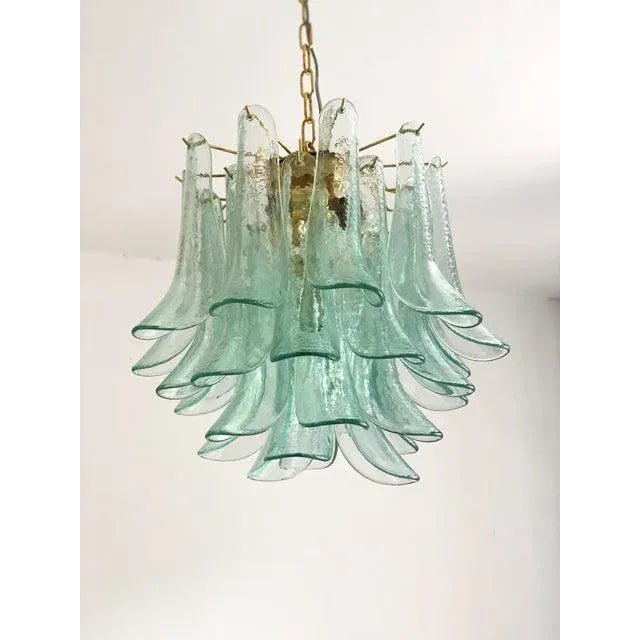 Green-Wather Murano Glass Sella Chandelier with Gold 24k Metal Frame by Simoeng For Sale - Image 11 of 11