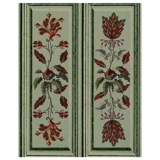 Mind the Gap Tyrolean Panel Alpen Green Wallpaper Sample For Sale