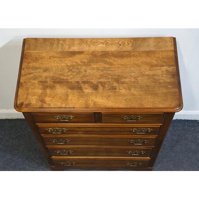 Late 20th Century Ethan Allen Country Manor Collection Country French 34" Chest of Drawers Baguette Finish For Sale - Image 10 of 11