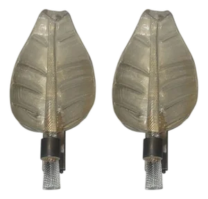 Pair of Gold Leaf Murano Glass Sconces by Barovier E Toso – Italy, 1950's.