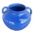 Antique Zanesville Ohio Art Pottery Gloss Cornflower Blue Double Handle Vase For Sale