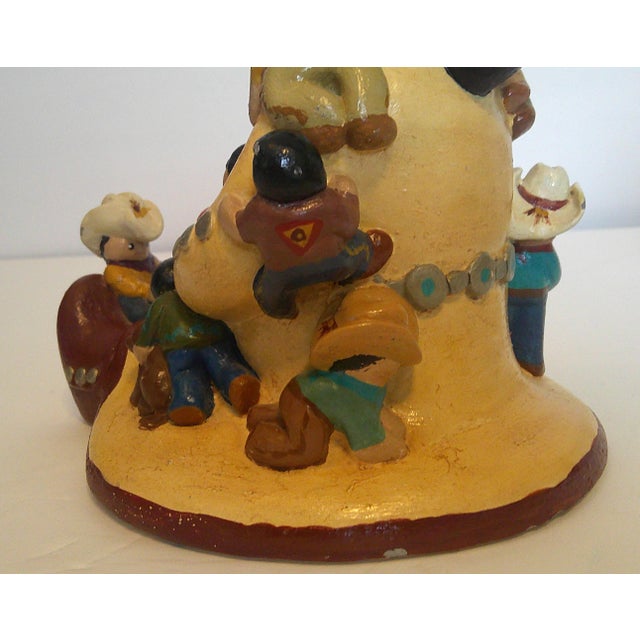 Vintage 1988 Cleo Teissedre Navajo Storyteller Southwestern Folk Art 12 Kids Dog Large 6" For Sale - Image 11 of 14