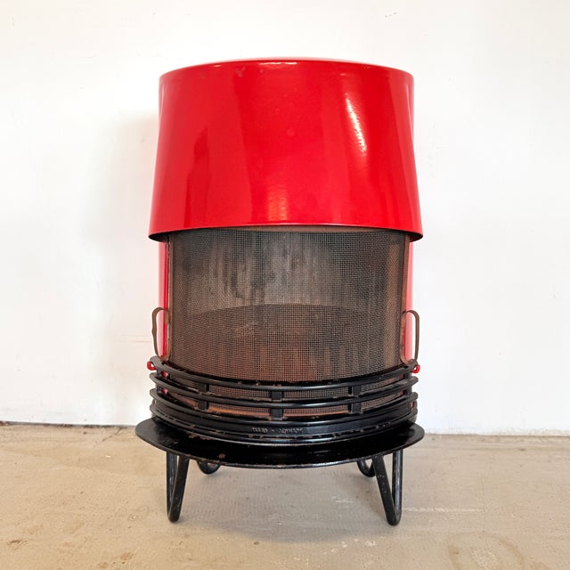 Vintage Red Wood-Burning Stove from Tasso Denmark, 1940s For Sale - Image 13 of 13
