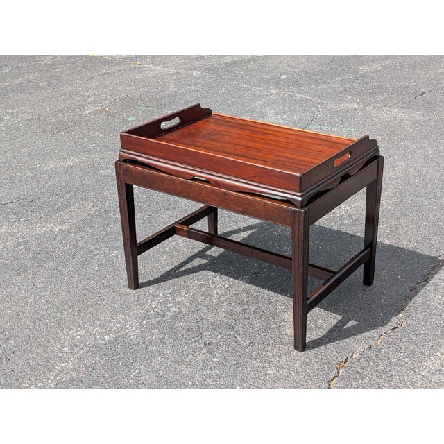 Late 19th Century Late 19th Century English Mahogany Butler’s Tray Top Table For Sale - Image 5 of 12