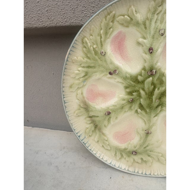 French French Majolica Oyster Plate Choisy-Le-Roi, Circa 1880 For Sale - Image 3 of 7