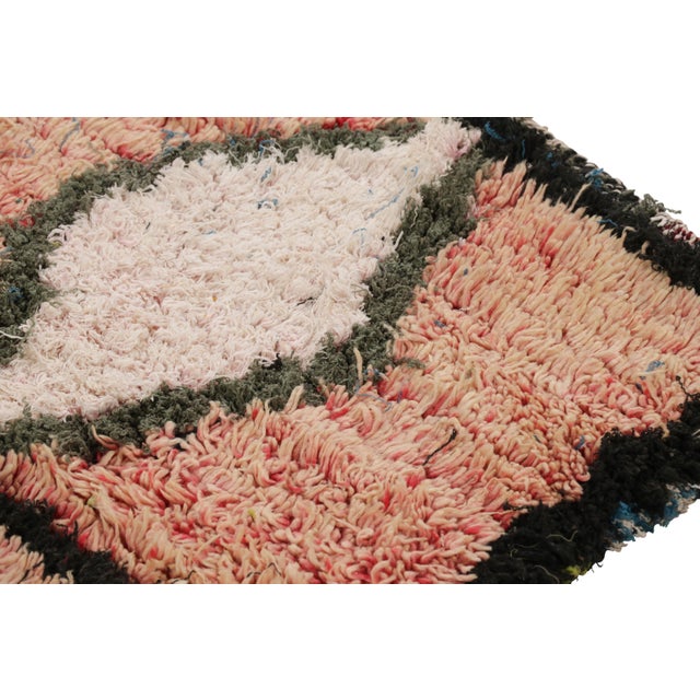 Vintage Moroccan Runner Rug in Pink With Diamond Medallions - Rug & Kilim For Sale In New York - Image 6 of 7