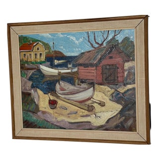 Nils Öberg, Autumn, Offerdalsfjällen Jämtland, 1960s, Oil on Canvas, Framed For Sale