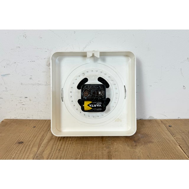 Vintage White Bakelite Chronoquartz Wall Clock from Kienzle International, 1970s For Sale - Image 15 of 16