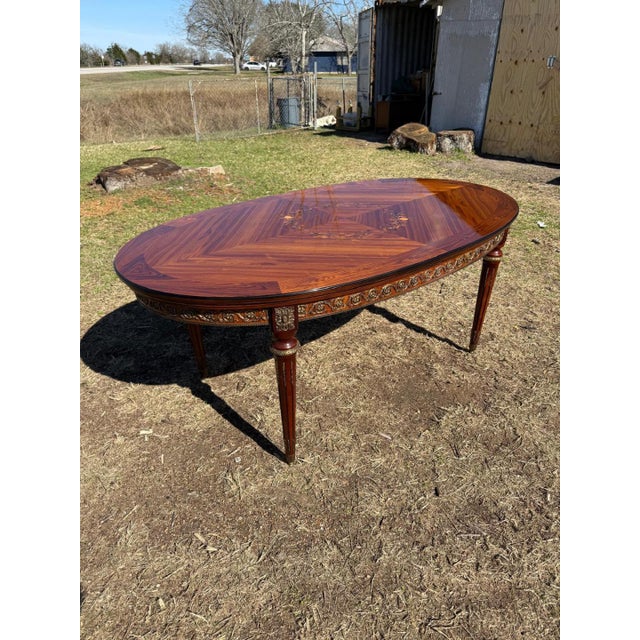 Long French Louis XVI Dining Table Mahogany 1900s For Sale - Image 17 of 18