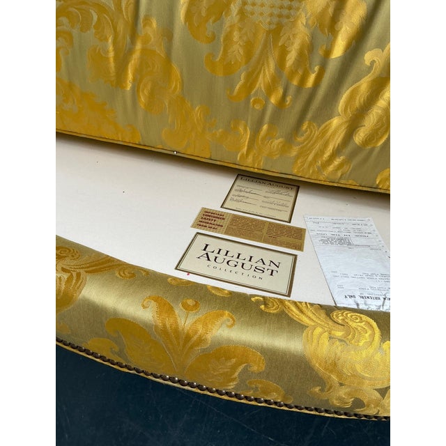 Mid 20th Century Vintage Lillian August Fleur De Lys Banquette Sofa For Sale - Image 5 of 18
