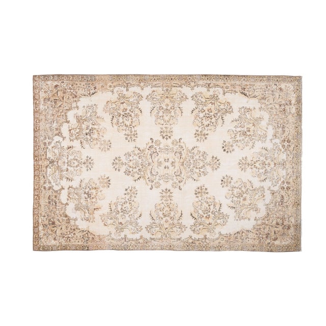 Vintage Oversize Turkish Oushak Rug With Soft Color 6'11" X 10'6" For Sale - Image 12 of 12