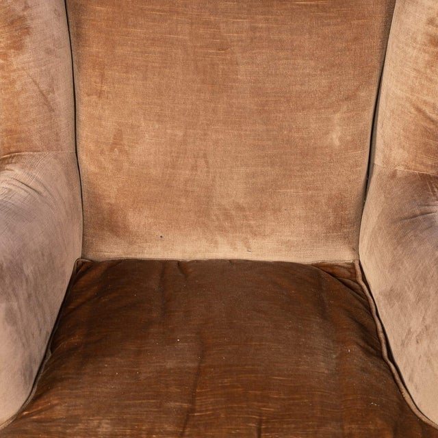 Vintage Italian Velvet Wingback Armchairs, 1960, Set of 2 For Sale - Image 10 of 18
