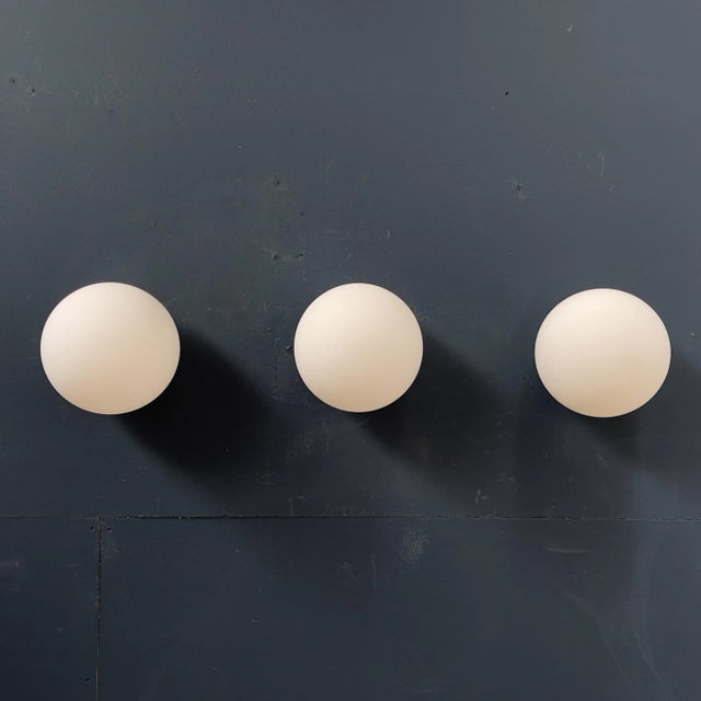 Glass Castore Ball Sconces by Lucchi Michele, Set of 3 For Sale - Image 7 of 7